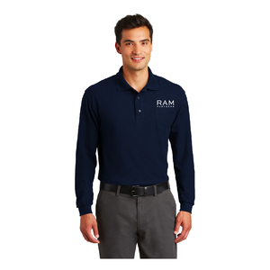 Port Authority Silk Touch Long Sleeve Polo with Pocket - K500LSP